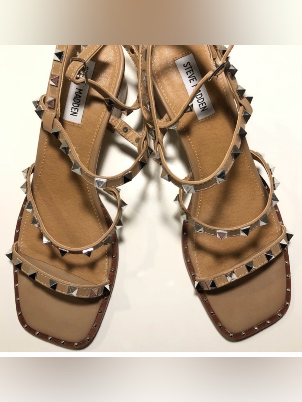 Studded, Strappy Block Heel Sandal -